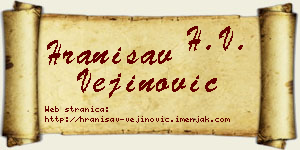 Hranisav Vejinović vizit kartica